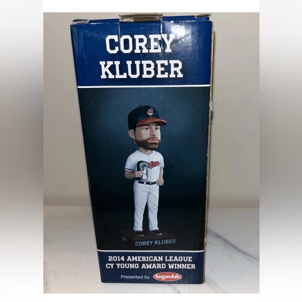 Corey Kluber 2014 Cy Young Award Bobblehead Cleveland Indians NIB